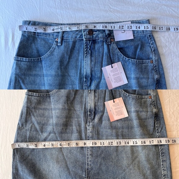 NWT Happily Grey Denim Midi Skirt 30” Waist - Picture 12 of 14
